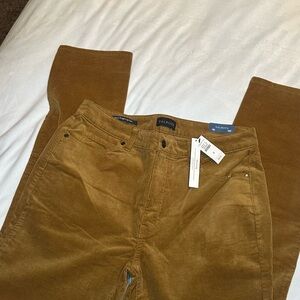 Women’s Talbots Tan straight leg Corduroy pants size 6 NWT